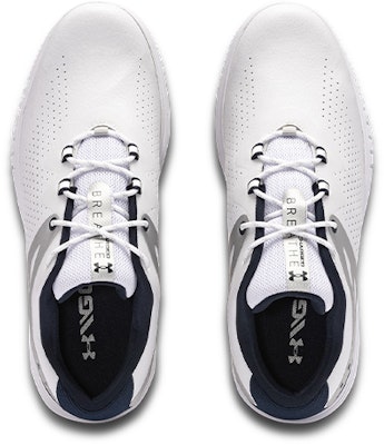 (W) Under Armour Charged Breathe 无钉高尔夫鞋 '白色学院' 3023733-103 Shop (W) Under Armour Charged Breathe 无钉高尔夫鞋 '白色学院' 3023733-103