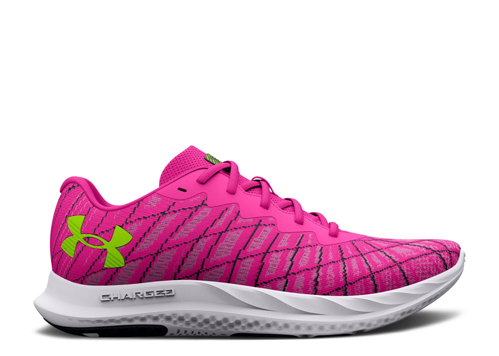 (Women)  Under Armour Charged Breeze 2 'Rebel Pink Lime'  3026142-600