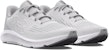 (W) Under Armour Charged Pursuit 3 'Logo Besar - Kelabu Halo Putih' 3026523-100