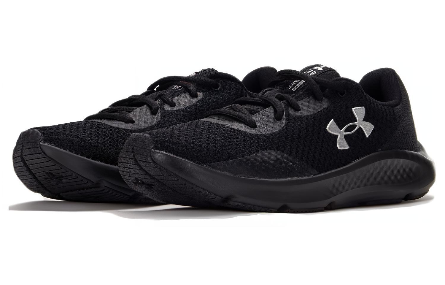Order (W) Under Armour Charged Pursuit 3 'Hitam Silver Metalik' 3024889-003