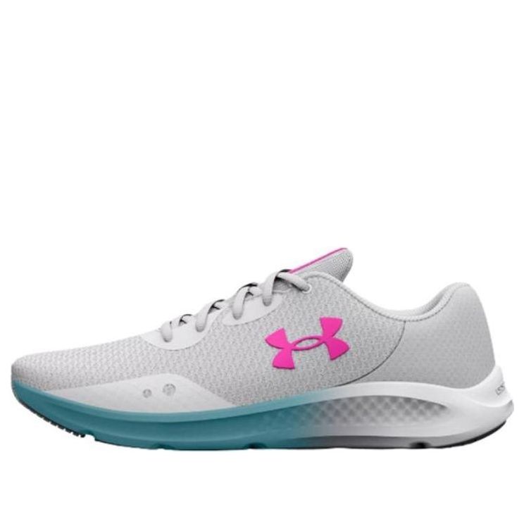 (Women)  Under Armour Charged Pursuit 3 'Grey Pink Blue'  3024889-104