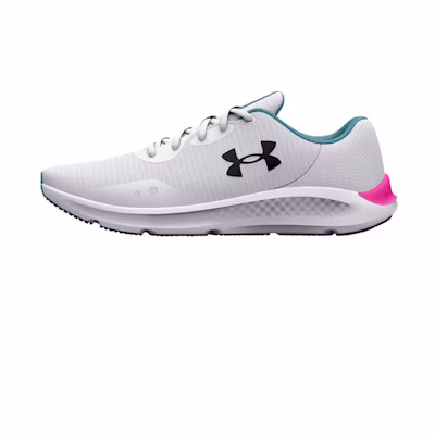 (W) UA Charged Pursuit 3 Tech 'White Pink Aqua'