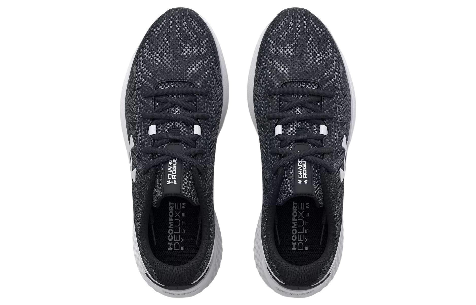 (W)  UA Charged Rogue 3 Knit 'Black White' 圖 4