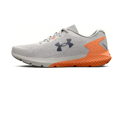 (W) UA Charged Rogue 3 Knit 'Grey Mist Orange Tropic'
