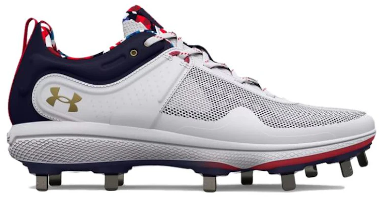 (W) Under Armour Glyde MT ''USA'' Scarpe da Baseball 3026010-100 Order (W) Under Armour Glyde MT ''USA'' Scarpe da Baseball 3026010-100