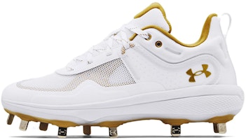 (Women) Under Armour Glyde MT 'White Metallic Gold' 3024328-103 (Women) Under Armour Glyde MT 'White Metallic Gold' 3024328-103