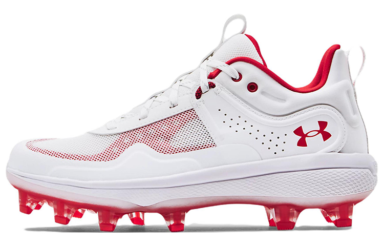 (Women)  Under Armour Glyde MT TPU 'White Red'  3024329-103