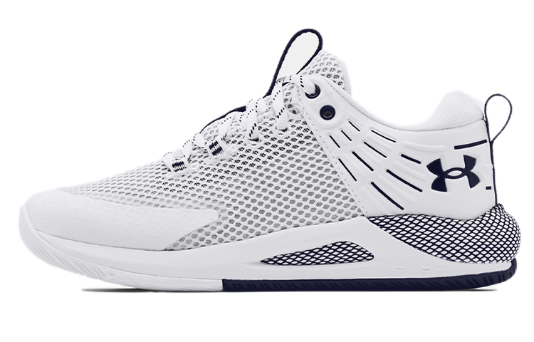 (W)  UA HOVR Block City 'White Midnight Navy'