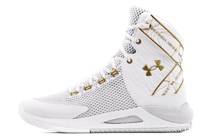 (W)  UA HOVR Highlight Ace 'White Metallic Gold'