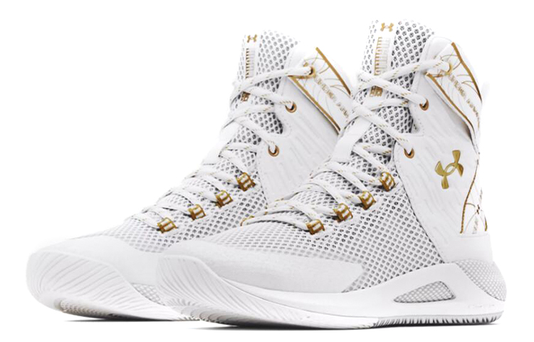 (W)  UA HOVR Highlight Ace 'White Metallic Gold' 圖 3