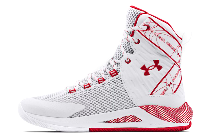 (W)  UA HOVR Highlight Ace 'White Red'