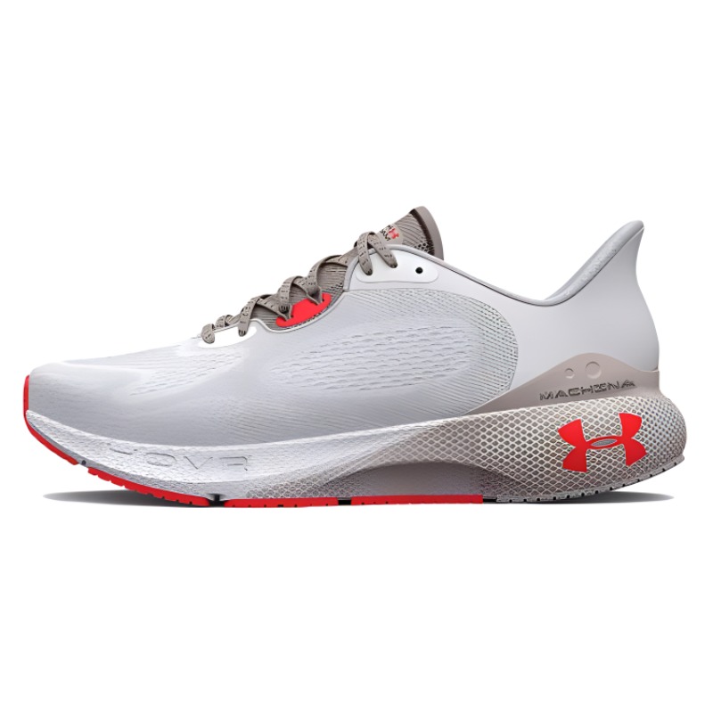 (Women) Under Armour HOVR Machina 3 'White Ghost Grey Red' 3024907-104