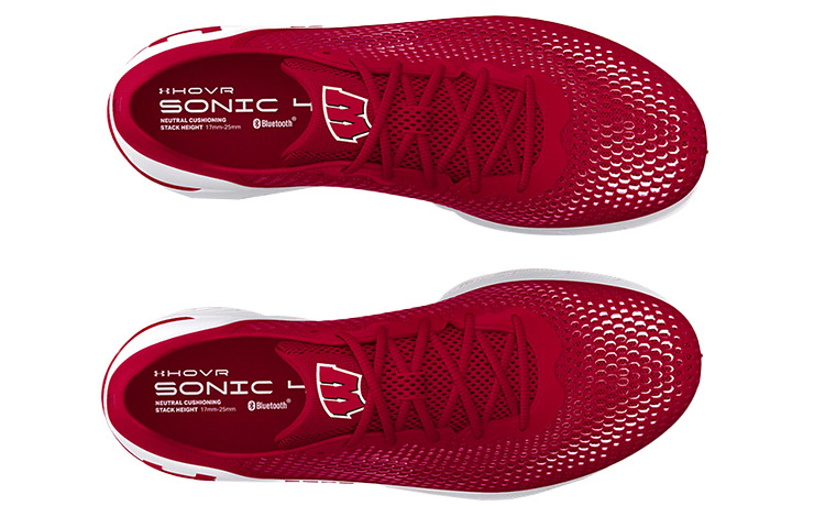 Shop (W) Under Armour HOVR Sonic 4 Team 'Wisconsin' Lelaki Wanita Kasut Sukan 3024306-600