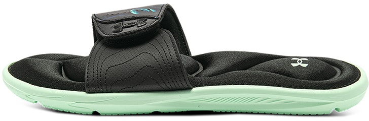 under-armour-ignite-4-graphic-strap-slide-black-aqua-foam-women