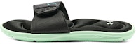 Buy (W) 安德玛 Ignite 4 图形带拖鞋 '黑色青色泡沫' 3024453-001