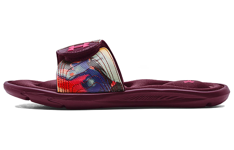 Buy (W) Under Armour Ignite 4 Graphic Strap Slide 'Hitam Ceri Gelap' 3024453-005