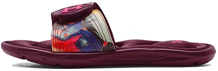 under-armour-ignite-4-graphic-strap-slide-black-dark-cherry-women