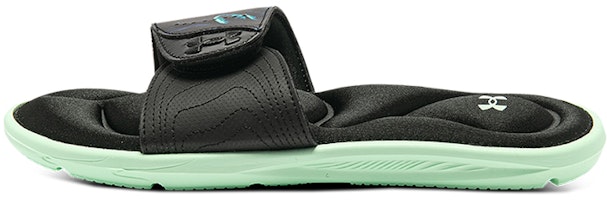 (Women) Under Armour Ignite 4 Graphic Strap Slide 'Black Aqua Foam' 3024453-001 (Women) Under Armour Ignite 4 Graphic Strap Slide 'Black Aqua Foam' 3024453-001