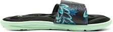 Order (W) 安德玛 Ignite 4 图形带拖鞋 '黑色青色泡沫' 3024453-001