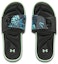 Lookbook (W) 安德玛 Ignite 4 图形带拖鞋 '黑色青色泡沫' 3024453-001
