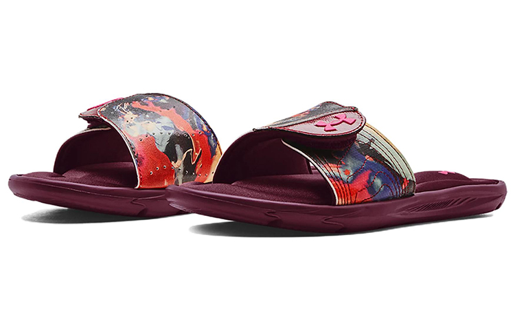 (W)  UA Ignite 4 Graphic Strap Slide 'Black Dark Cherry' 圖 3