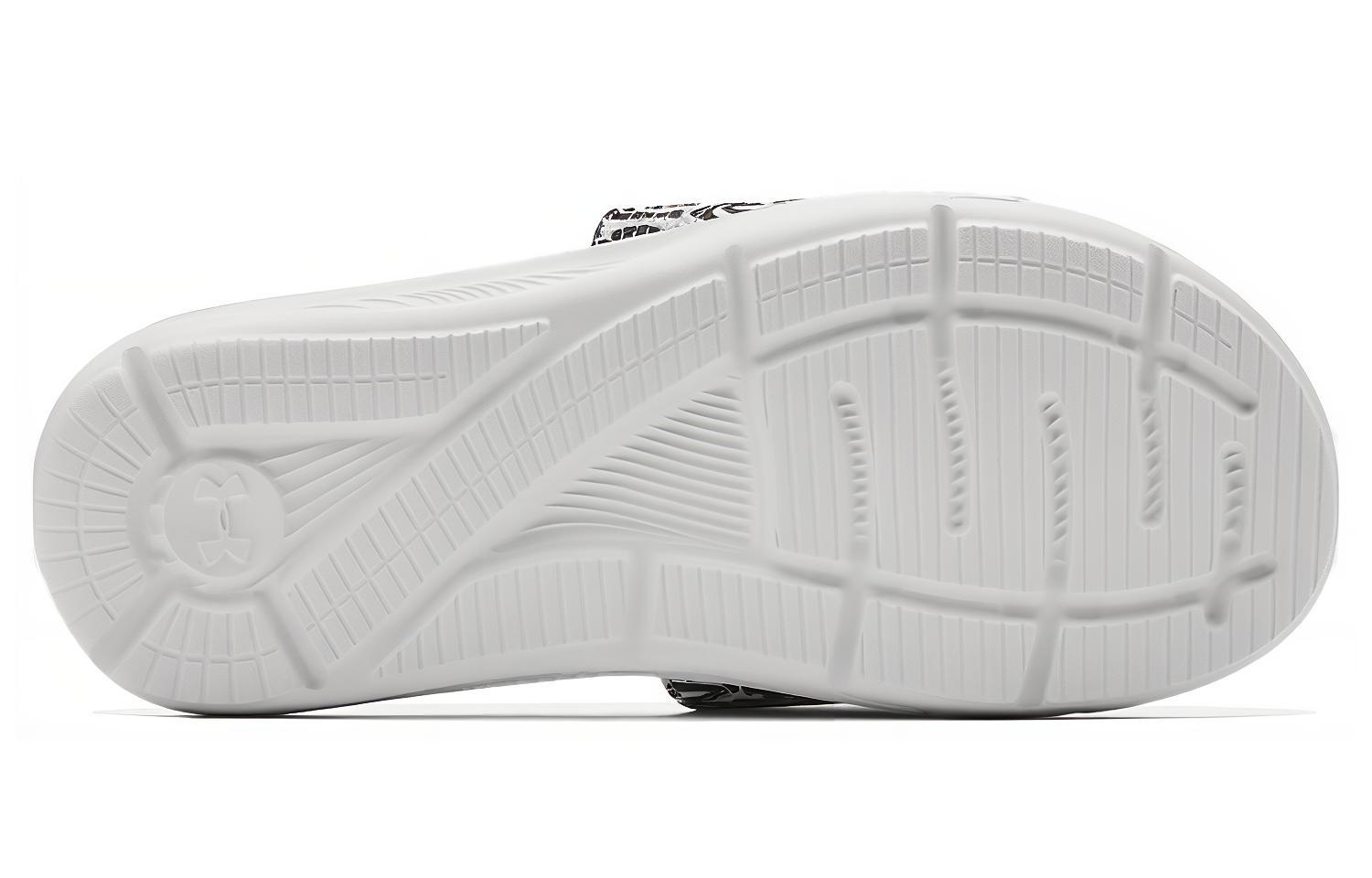 Shop (W) 安德玛 Ignite 4 图案拖鞋 '斑马' 3024453-100