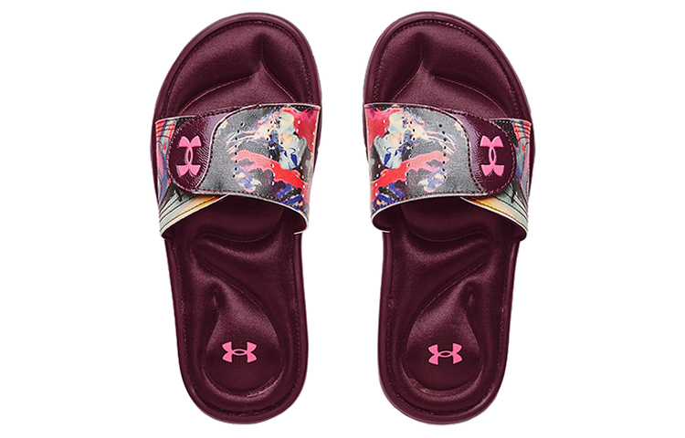 (W)  UA Ignite 4 Graphic Strap Slide 'Black Dark Cherry' 圖 4