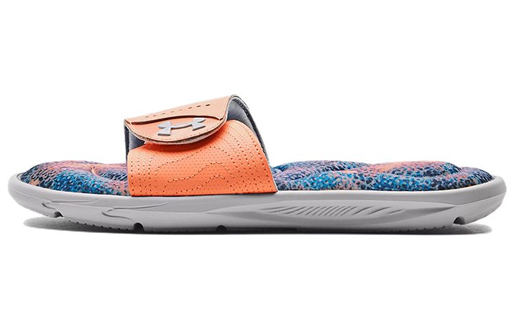 (W)  UA Ignite 6 Graphic Footbed Slide 'Afterglow Petrol Blue'