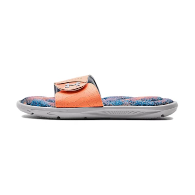 (W) UA Ignite 6 Graphic Footbed Slide 'Afterglow Petrol Blue'