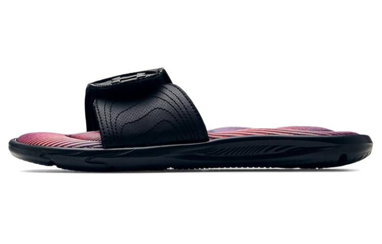 (W)  UA Ignite 6 Graphic Footbed Slide 'Black Metallic Ore'