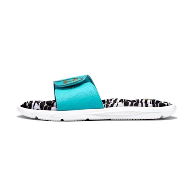 (W) UA Ignite 6 Graphic Footbed Slide 'White Neptune'