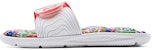 (W) Under Armour Ignite 6 Grafis Footbed Slide 'Putih Blitz Merah' 3023767-108