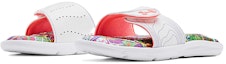 Lookbook (W) Under Armour Ignite 6 Grafis Footbed Slide 'Putih Blitz Merah' 3023767-108