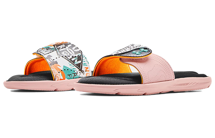 (W)  UA Ignite 6 Graphic Strap Slide 'Retro Pink' 圖 3