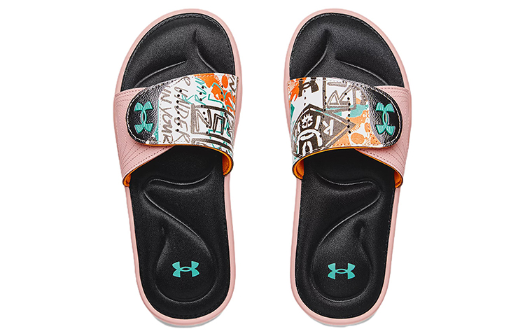 (W)  UA Ignite 6 Graphic Strap Slide 'Retro Pink' 圖 4