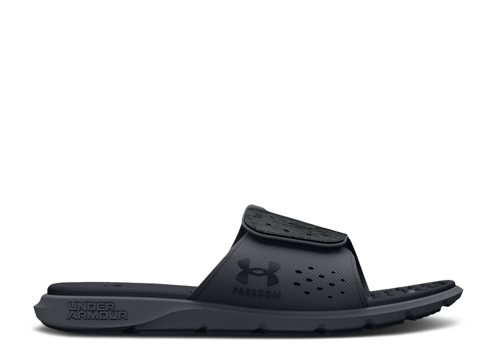 (Women) Under Armour Ignite 7 Freedom Slide 'Pitch Grey Camo' 3026153-101