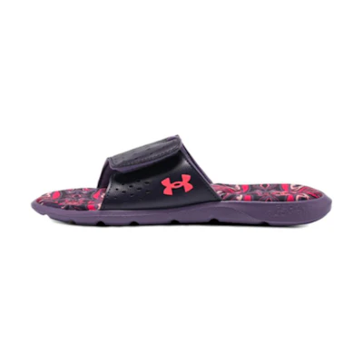(W) UA Ignite 7 Graphic Footbed Slide 'Tux Purple Marble'