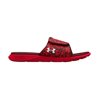 (W) UA Ignite 7 Graphic Strap Slide 'Red Camo'