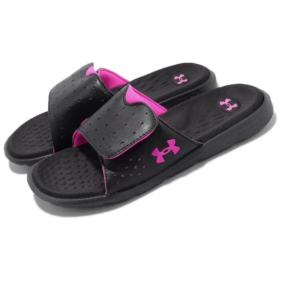 Lookbook (W) Under Armour Ignite 7 Slide 'Negro Rebelde Rosa' 3026027-002