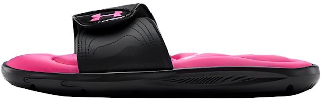 (Women) Under Armour Ignite 9 Slide 'Black Pink Surge' 3022717-003 (Women) Under Armour Ignite 9 Slide 'Black Pink Surge' 3022717-003