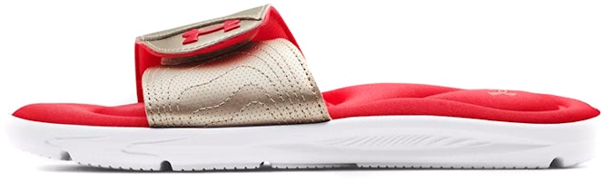 (Women) Under Armour Ignite 9 Slide 'White Metallic Faded Gold' 3022717-108 (Women) Under Armour Ignite 9 Slide 'White Metallic Faded Gold' 3022717-108