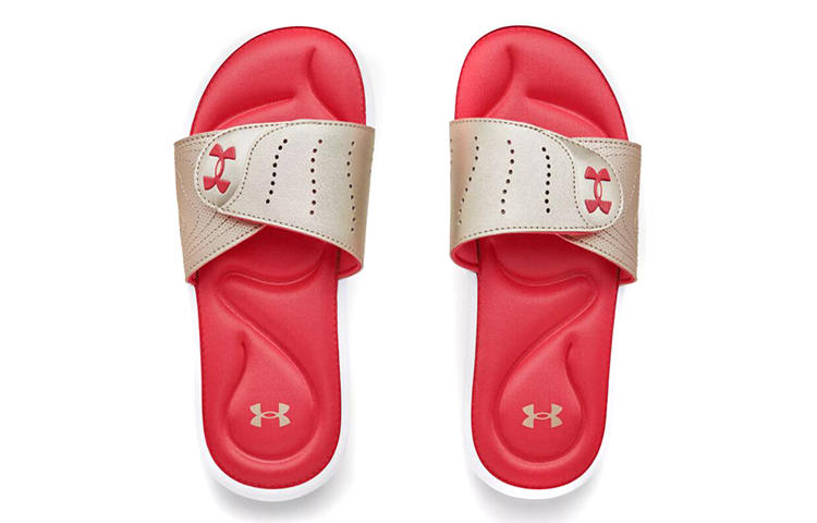 Shop (W) Under Armour Ignite 9 Slide 'Putih Emas Pudar Metalik' 3022717-108