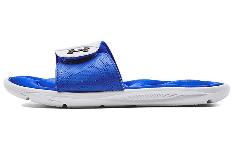 (Women) Under Armour Ignite 9 Slide 'White Versa Blue' 3022717-114