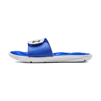 (W) UA Ignite 9 Slide 'White Versa Blue'