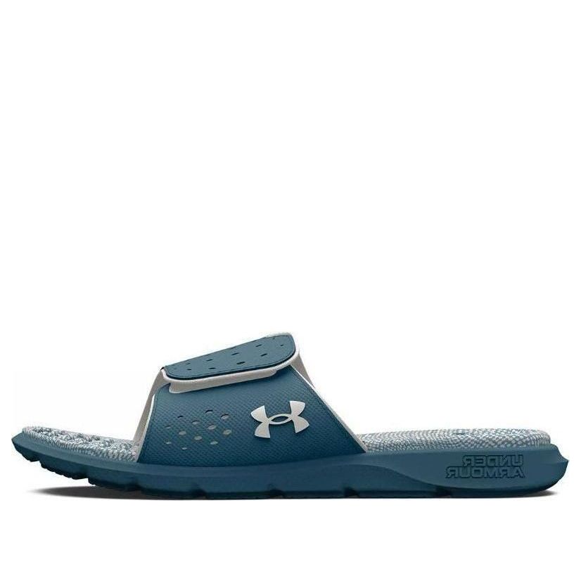 (W)  UA Ignite Pro Graphic Footbed Slide 'Static Blue'
