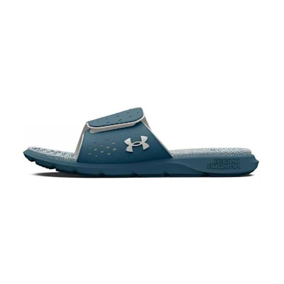(W) UA Ignite Pro Graphic Footbed Slide 'Static Blue'