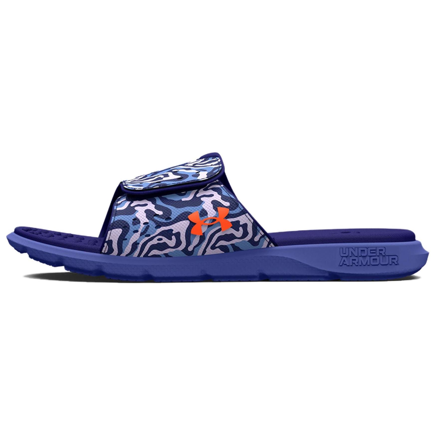 (Women) Under Armour Ignite Pro Graphic Strap Slide 'Baja Blue Camo' 3026028-400