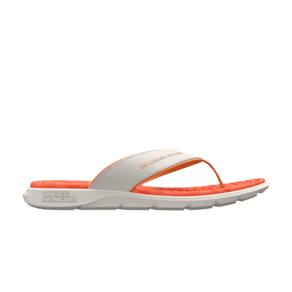 (Women) Under Armour Ignite Pro Marbella Graphic Sandal 'White Orange Tropic' 3026031-100