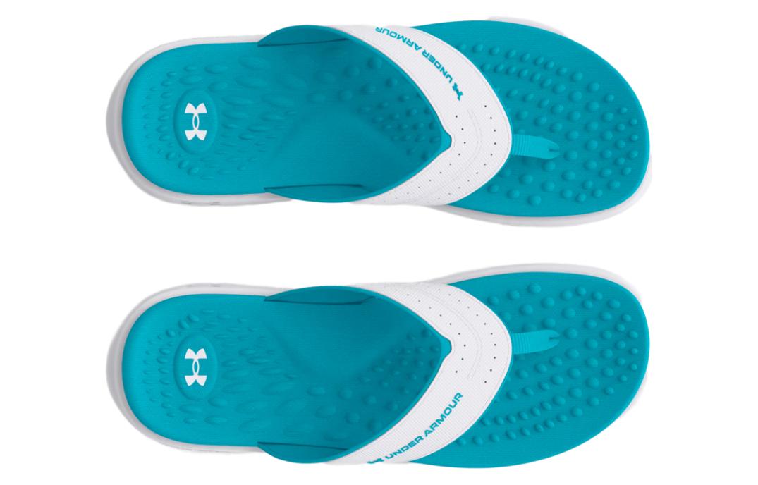 Shop (W) 安德玛 Ignite Pro Marbella 凉鞋‘白色蓝色冲浪’ 3026030-101