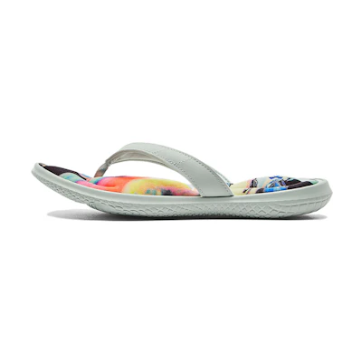(W) UA Marbella 7 Graphic Footbed Slide 'Illusion Green'